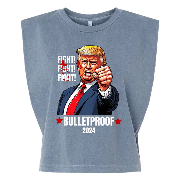 Trump Shot Bulletproof Bloody Ear Bleeding Butler Pa Trump Garment-Dyed Women's Muscle Tee