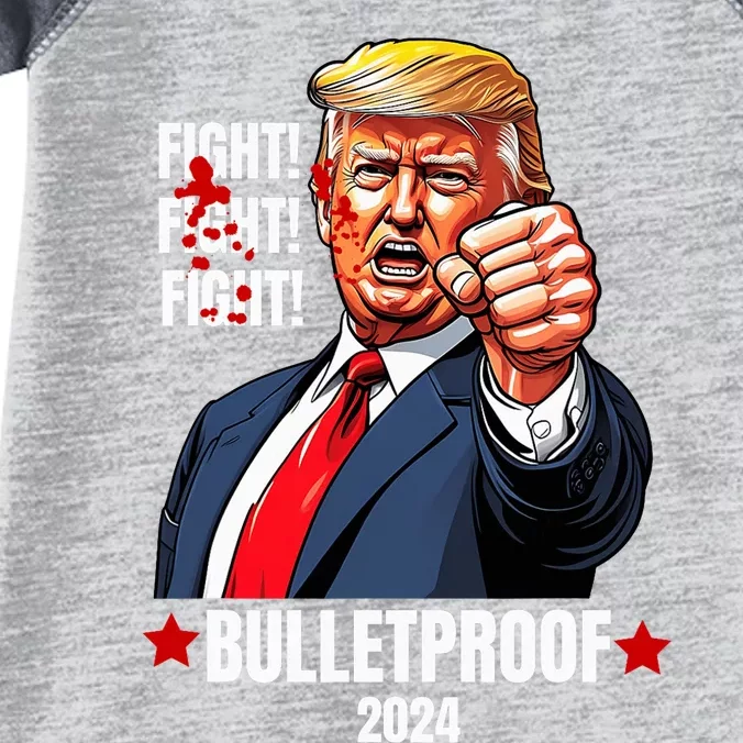 Trump Shot Bulletproof Bloody Ear Bleeding Butler Pa Trump Infant Baby Jersey Bodysuit