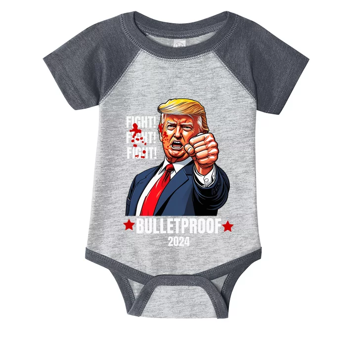 Trump Shot Bulletproof Bloody Ear Bleeding Butler Pa Trump Infant Baby Jersey Bodysuit