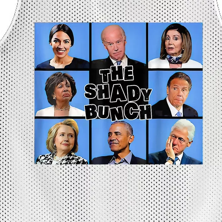 The Shady Bunch Funny Past Presidents Mesh Reversible Basketball Jersey Tank