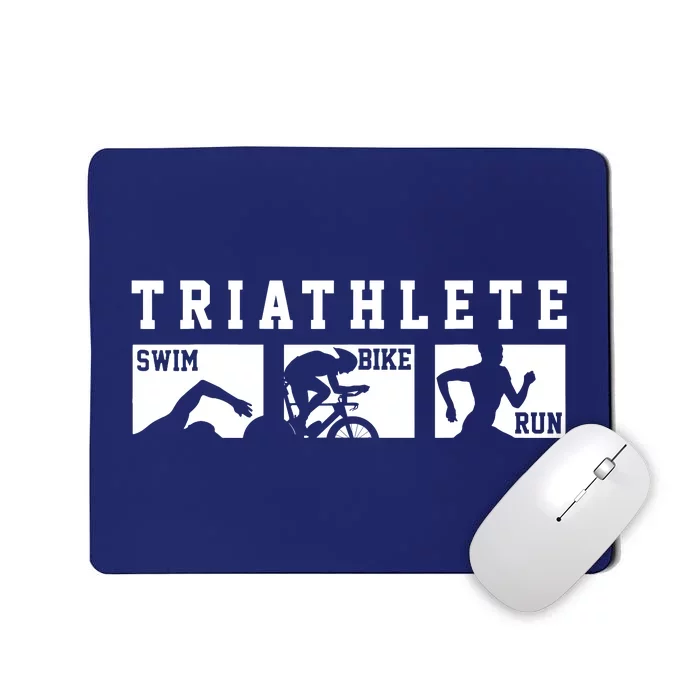 Triathlon Swim Bike Run Gift Triathlon Cool Mousepad