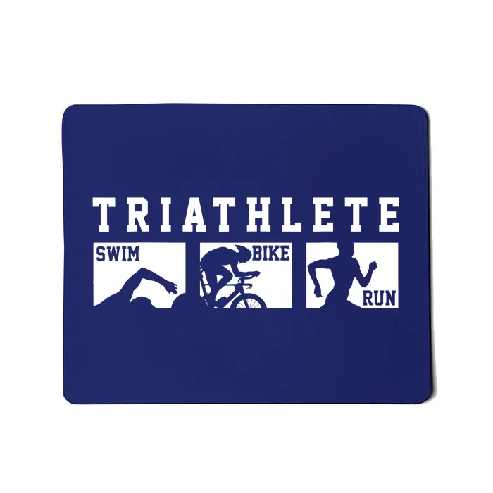 Triathlon Swim Bike Run Gift Triathlon Cool Mousepad