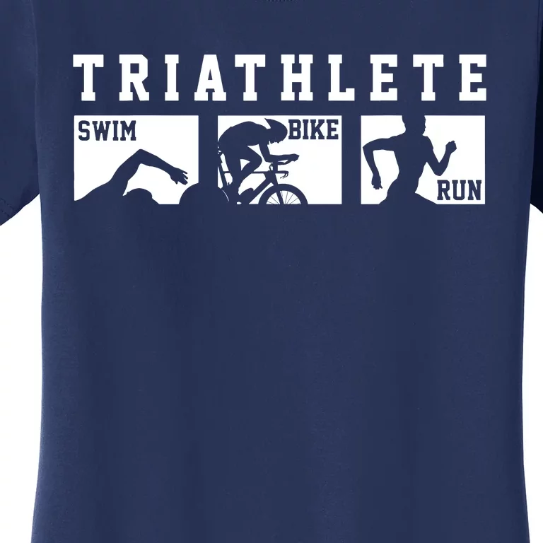 Triathlon Swim Bike Run Gift Triathlon Cool Women's T-Shirt