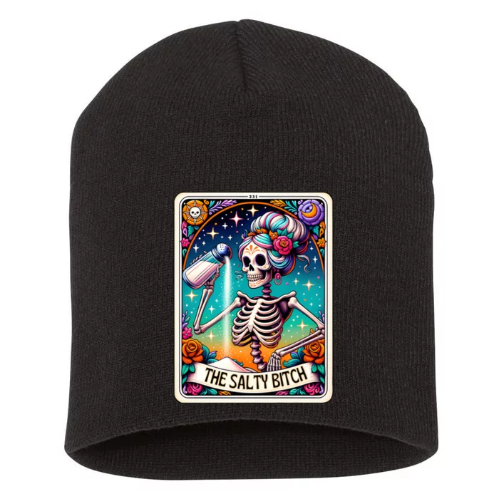 The Salty Bitch Funny Tarot Card Short Acrylic Beanie