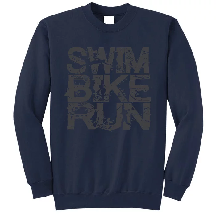 Triathlon Swim Bike Run Triathlete Tall Sweatshirt