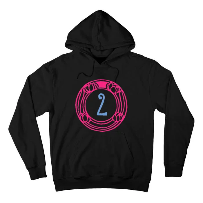 Two. Second birthday design Tall Hoodie