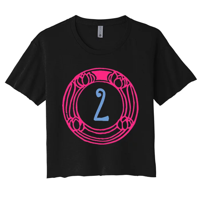 Two. Second birthday design Women's Crop Top Tee