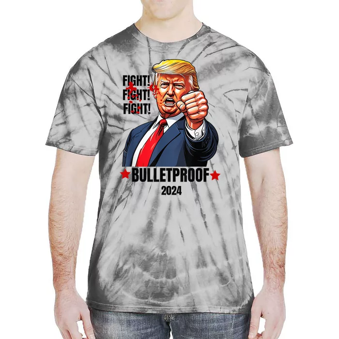 Trump Shot Bulletproof Bloody Ear Bleeding Butler Pa Trump Tie-Dye T-Shirt