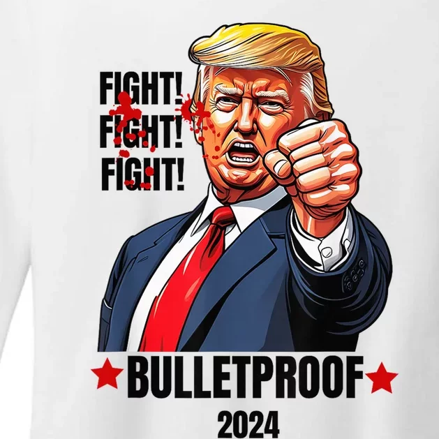 Trump Shot Bulletproof Bloody Ear Bleeding Butler Pa Trump Womens CVC Long Sleeve Shirt