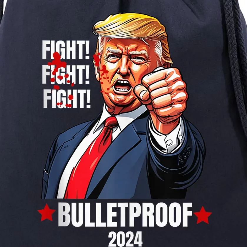 Trump Shot Bulletproof Bloody Ear Bleeding Butler Pa Trump Drawstring Bag