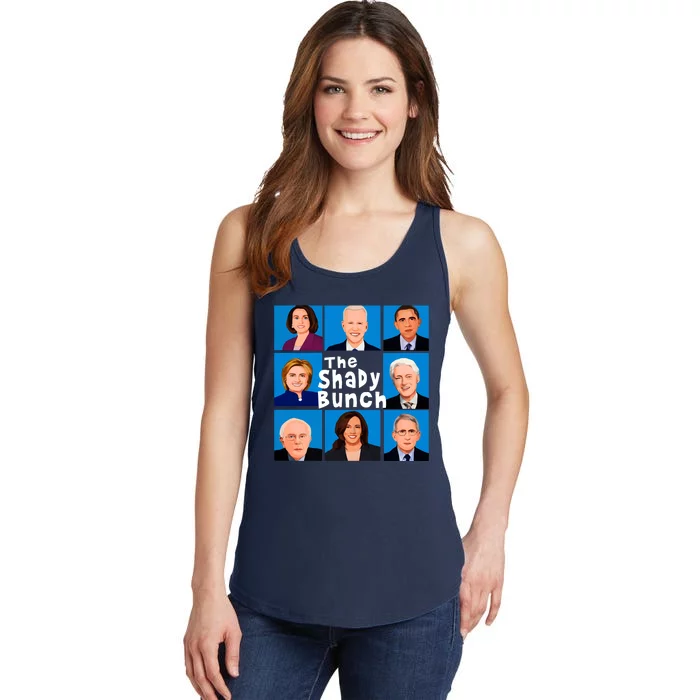 The Shady Bunch Anti Biden Obama Clinton Funny Vote Trump Ladies Essential Tank