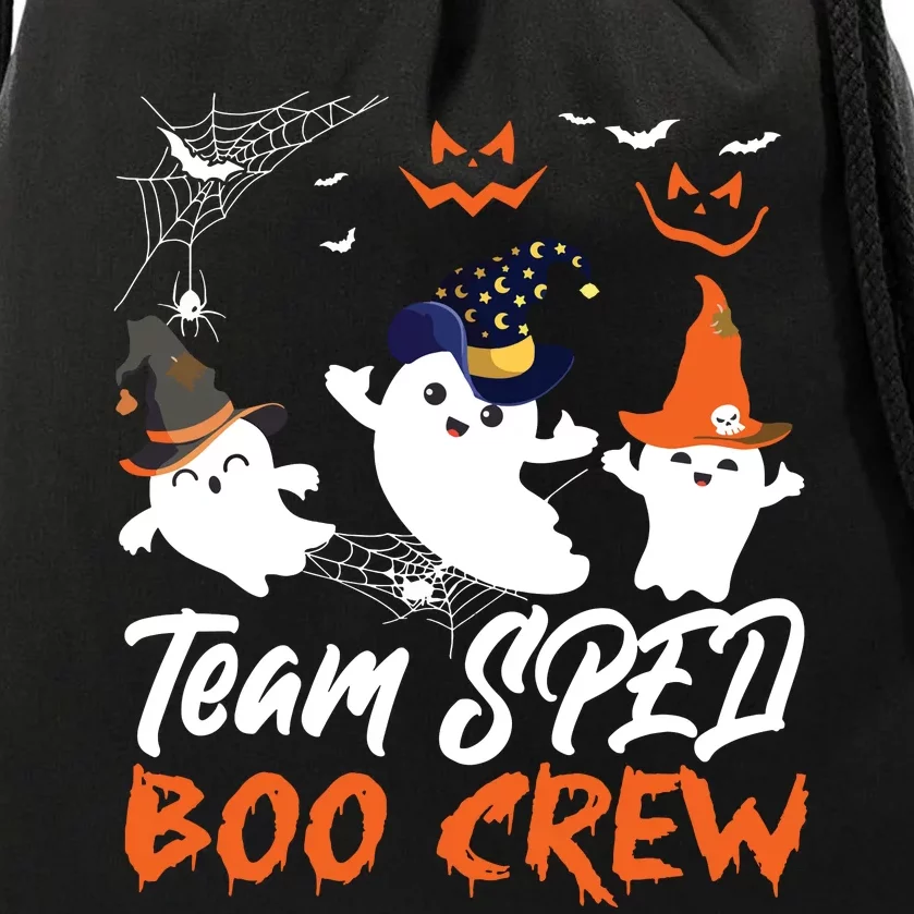 Team SPED Boo Crew Halloween Ghost SPED Special Ed Teacher Drawstring Bag