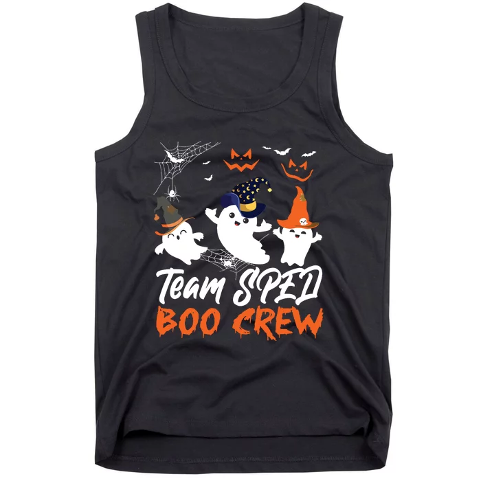 Team SPED Boo Crew Halloween Ghost SPED Special Ed Teacher Tank Top