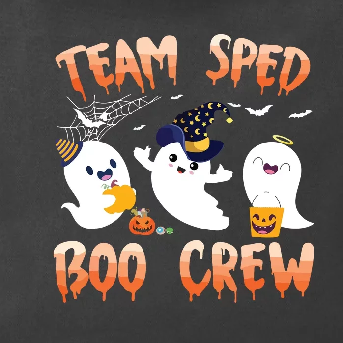 Team SPED Boo Crew Halloween Ghost SPED Special Ed Teacher Zip Tote Bag