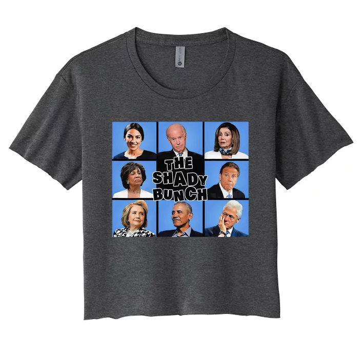 The Shady Bunch Funny Past Presidents Women's Crop Top Tee