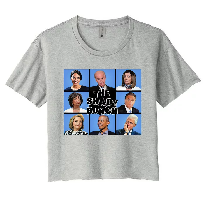 The Shady Bunch Funny Past Presidents Women's Crop Top Tee