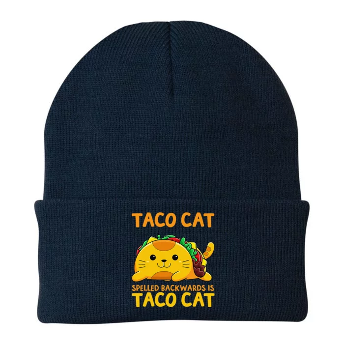 Tacocat Spelled Backwards Taco Cat Cinco De Mayo Knit Cap Winter Beanie