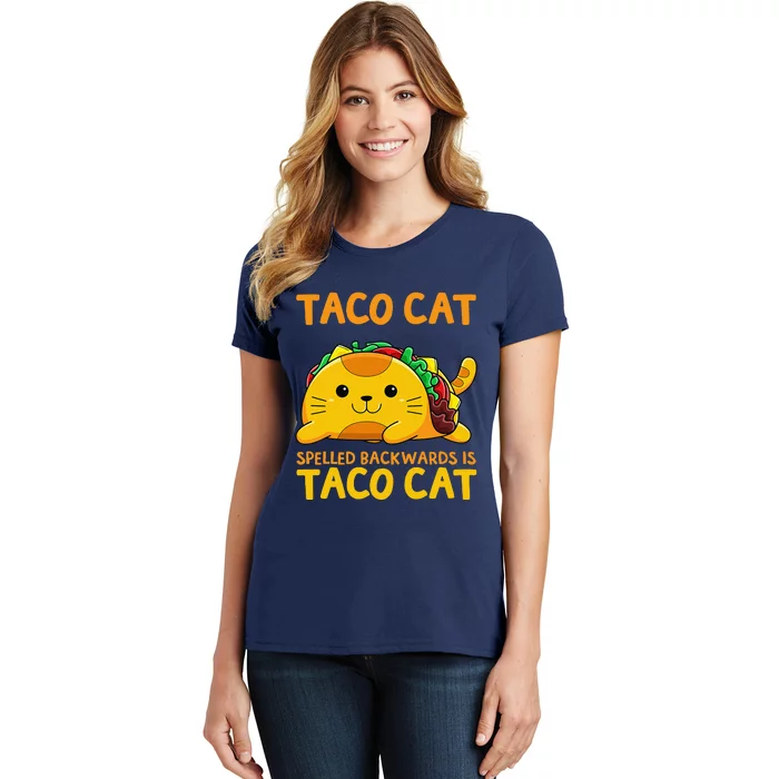 Tacocat Spelled Backwards Taco Cat Cinco De Mayo Women's T-Shirt