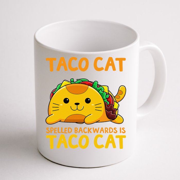 Tacocat Spelled Backwards Taco Cat Cinco De Mayo Front & Back Coffee Mug