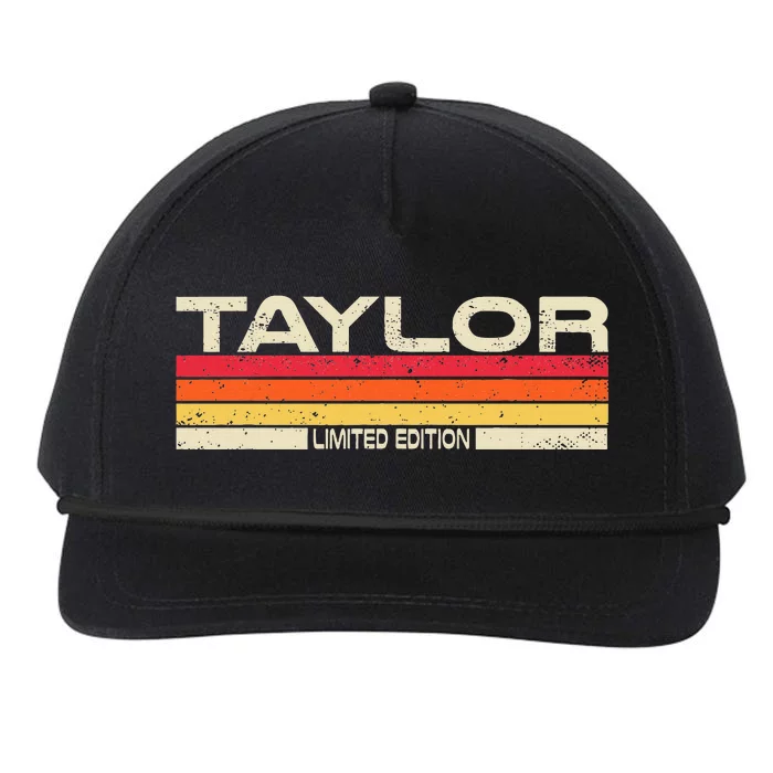 Taylor Surname Birthday Family Reunion 80s 90s Sunset Snapback Five-Panel Rope Hat