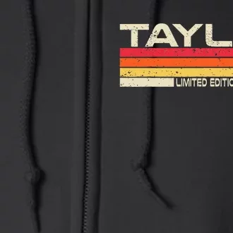 Taylor Surname Birthday Family Reunion 80s 90s Sunset Full Zip Hoodie