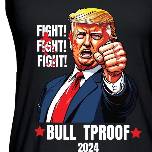 Trump Shot Bulletproof Bloody Ear Bleeding Butler Pa Trump Ladies Essential Flowy Tank