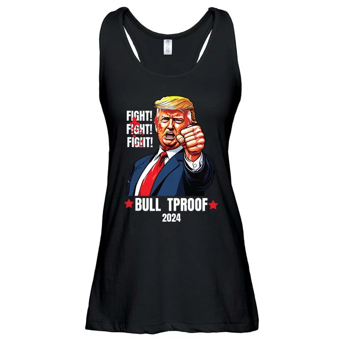 Trump Shot Bulletproof Bloody Ear Bleeding Butler Pa Trump Ladies Essential Flowy Tank