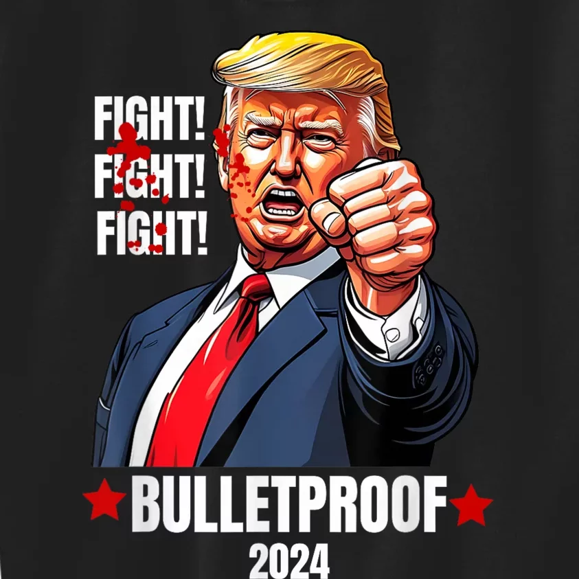 Trump Shot Bulletproof Bloody Ear Bleeding Butler Pa Trump Kids Sweatshirt