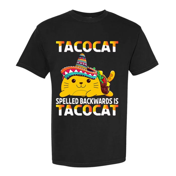 Tacocat Spelled Backward Is Tacocat Taco Cat Garment-Dyed Heavyweight T-Shirt