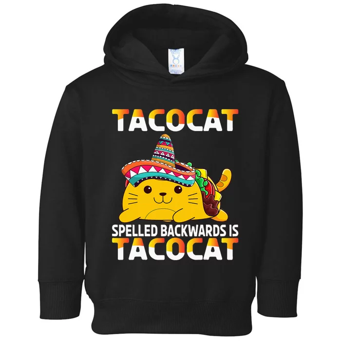 Tacocat Spelled Backward Is Tacocat Taco Cat Toddler Hoodie