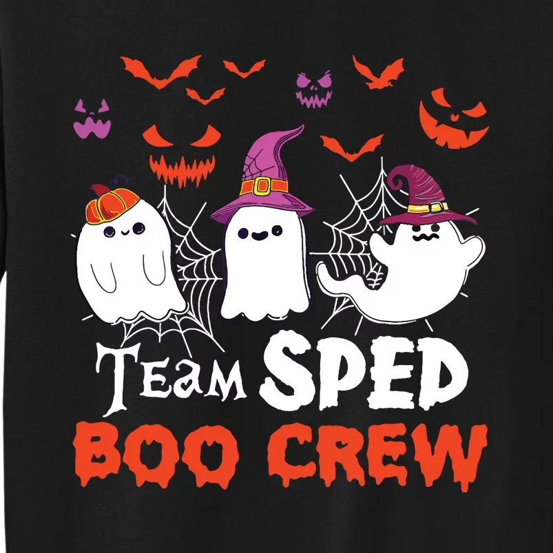 Team Sped Boo Crew Cute Ghost Halloween Costume Teacher Sweatshirt