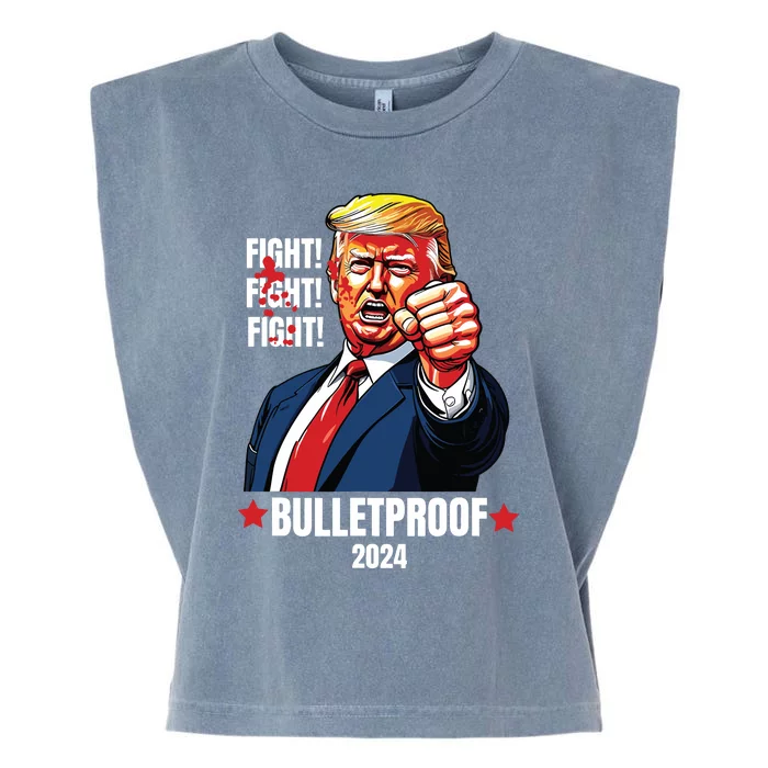 Trump Shot Bulletproof Bloody Ear Bleeding Butler Pa Trump Garment-Dyed Women's Muscle Tee