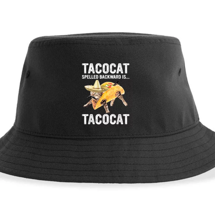 Tacocat Spelled Backward Is Tacocat Sustainable Bucket Hat