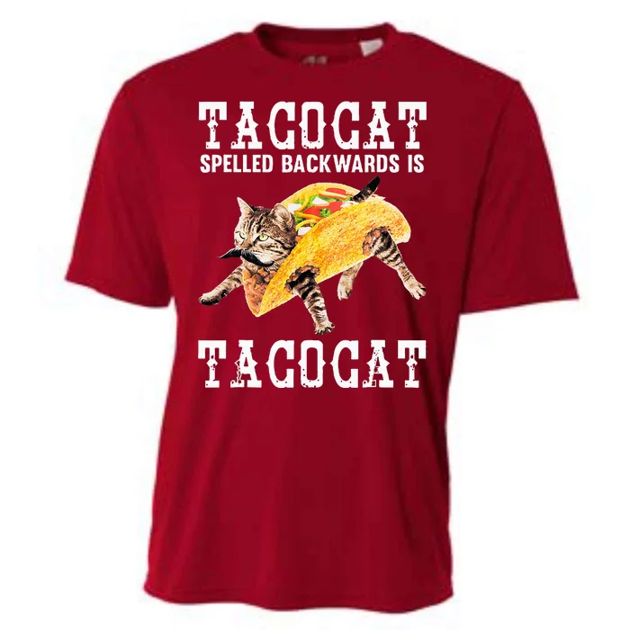 Tacocat Spelled Backward Is Taco Cat Cooling Performance Crew T-Shirt