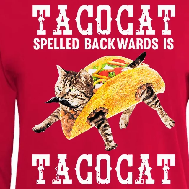 Tacocat Spelled Backward Is Taco Cat Womens Cotton Relaxed Long Sleeve T-Shirt