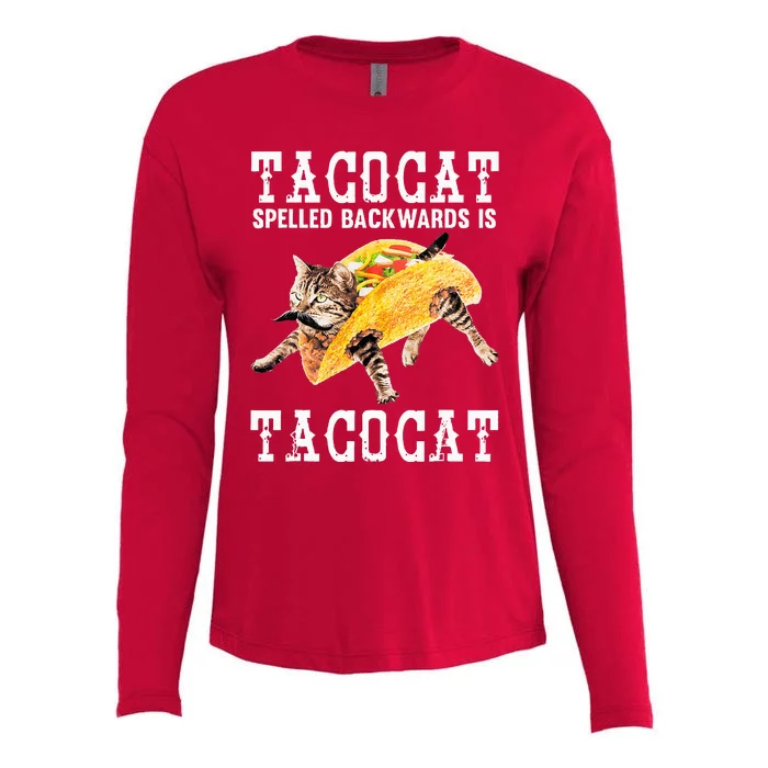 Tacocat Spelled Backward Is Taco Cat Womens Cotton Relaxed Long Sleeve T-Shirt