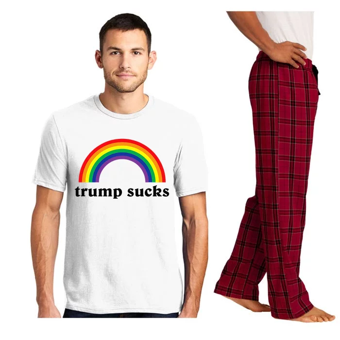 Trump Sucks Big Rainbow Anti Trump 2024 Election Lgbt Gay Pajama Set