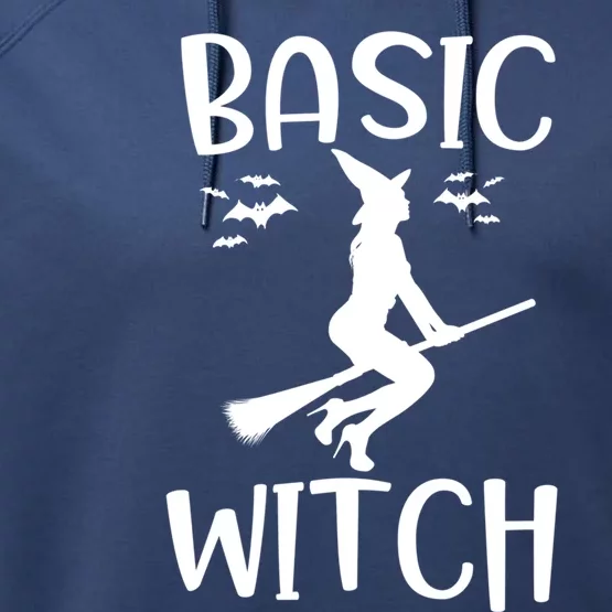 Trendy Saying Basic Witch Funny Halloween Party Holiday Gift Cute Gift Performance Fleece Hoodie