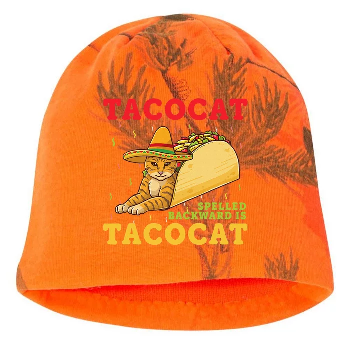 Tacocat Spelled Backwards Tacos And Cats Cinco De Mayo Cat Kati - Camo Knit Beanie