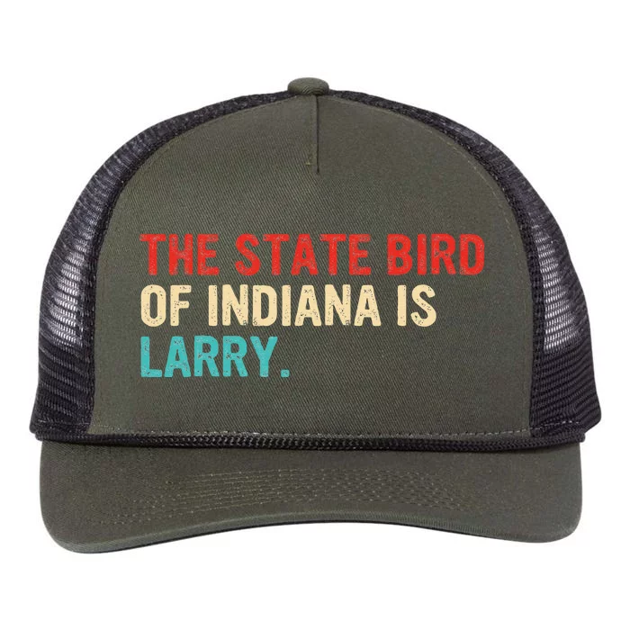 The State Bird Of Indiana Is Larry Vintage Apparel Retro Rope Trucker Hat Cap