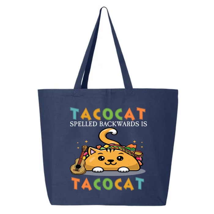 Tacocat Spelled Backward Is Tacocat Love Cat And Taco 25L Jumbo Tote