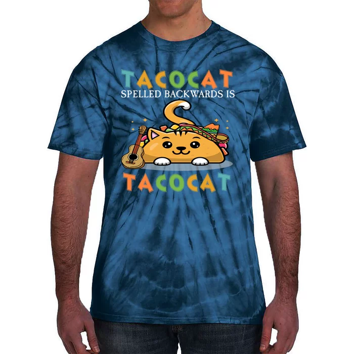 Tacocat Spelled Backward Is Tacocat Love Cat And Taco Tie-Dye T-Shirt