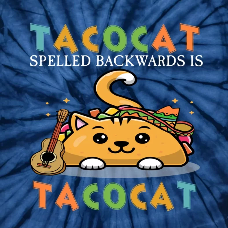 Tacocat Spelled Backward Is Tacocat Love Cat And Taco Tie-Dye T-Shirt