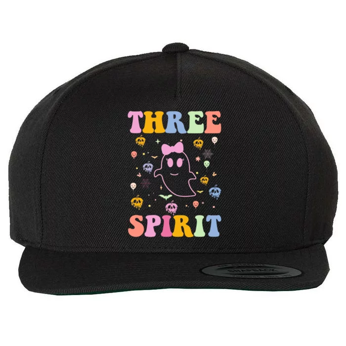 Three Spirit Birthday Decorations Halloween Themed 3Rd Bday Gift Wool Snapback Cap