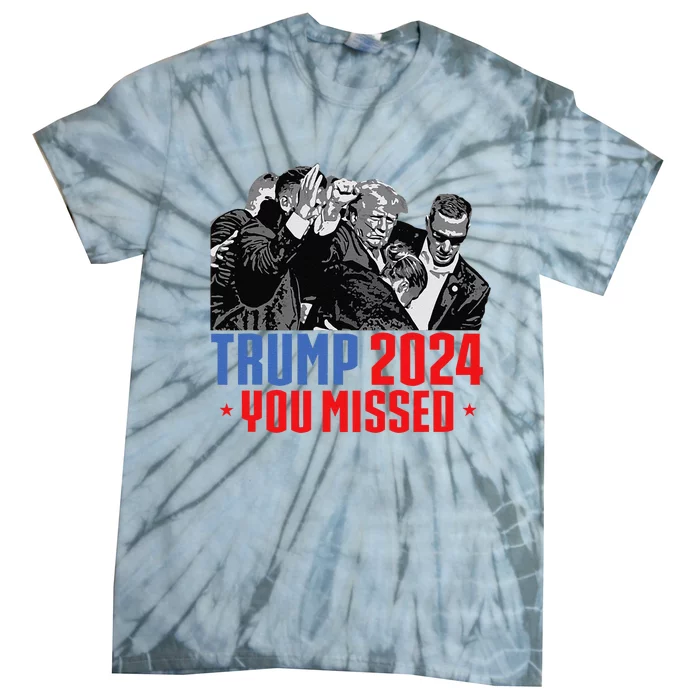 Trump Shot Bulletproof Bloody Ear Bleeding Butler Pa Trump Tie-Dye T-Shirt