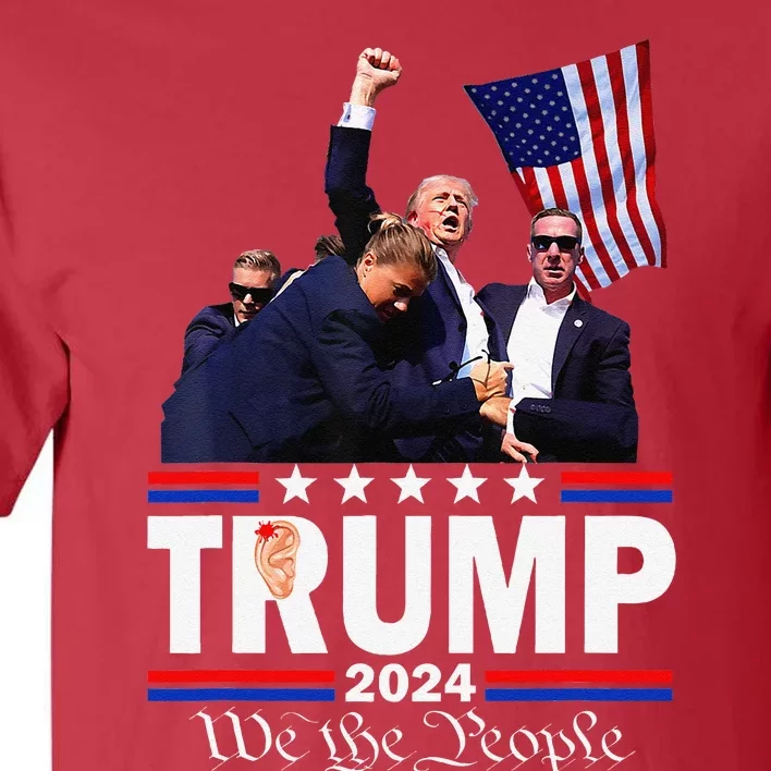 Trump Shot Bulletproof Bloody Ear Bleeding Butler Pa Trump Tall T-Shirt