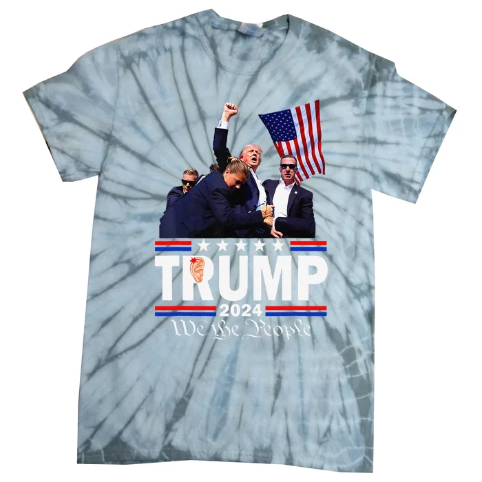 Trump Shot Bulletproof Bloody Ear Bleeding Butler Pa Trump Tie-Dye T-Shirt