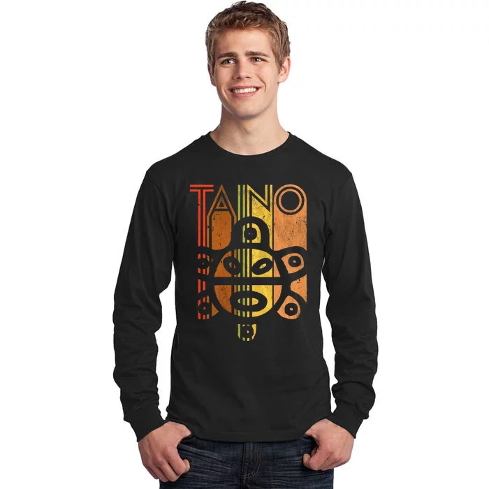 Taino Sun Boricua Vintage Taino Gift Of Puerto Rico Tall Long Sleeve T-Shirt