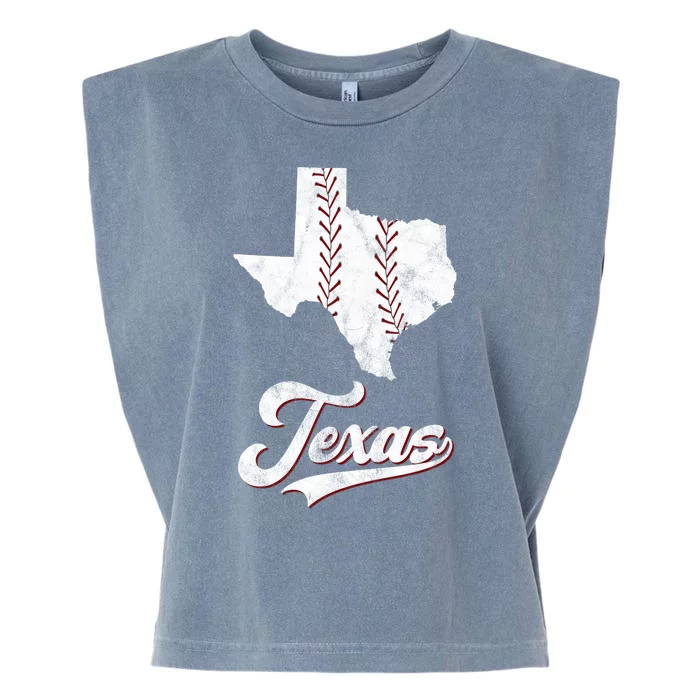 Texas State Baseball Lover Garment-Dyed Women's Muscle Tee