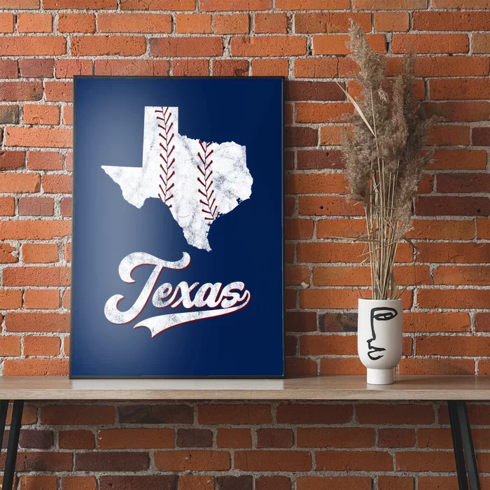 Texas State Baseball Lover Poster